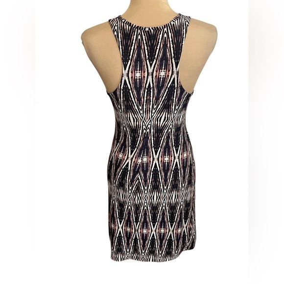 Deborah Viereck Black White and Pink Boho Patterned Sleeveless Dress XS - Picture 2 of 9